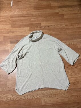 Light Gray Cowl Neck Sweater Top - No Brand Listed